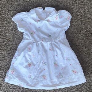 2000 Gymboree White Dress with Floral Accents